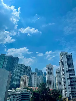 a view of a city with tall buildings at The Robertson Residence in bukit bintang in Kuala Lumpur