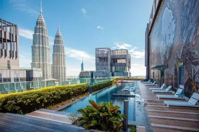 a view of a city with tall buildings at Star Residence T1, 2br Unit Floor 36 in Kuala Lumpur