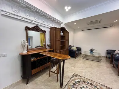 a room with a dressing table and a mirror at Titiwangsa Premium Villa KL by uBook in Kuala Lumpur