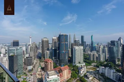 a view of a large city with tall buildings at Ayatt Bukit Bintang in Kuala Lumpur