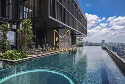 a view of a building with a swimming pool at Maxhome Retreat at Lucentia in Kuala Lumpur