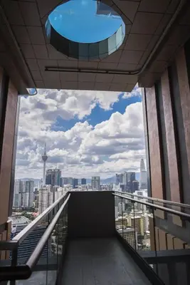 a view of the city from the top of a building at Maxhome Elite at Lucentia in Kuala Lumpur