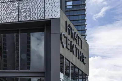 a sign on the side of a building at Hyatt Centric City Centre Kuala Lumpur in Kuala Lumpur
