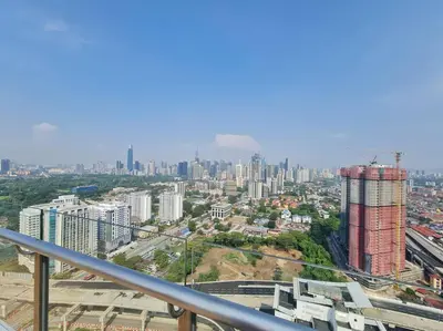 a view of a city from the top of a building at Neu Suites Studio 10mins to KLCC in Kuala Lumpur