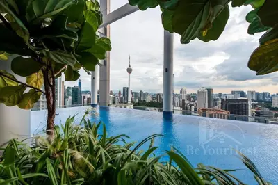a view of the city from the rooftop of a building at THE COLONY INFINITUM Sweet Home SR in Kuala Lumpur