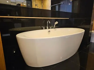 a white sink in a bathroom with a mirror at Resort Style Haven 3BR6pax St Mary KLCC Twin Towers View in Kuala Lumpur