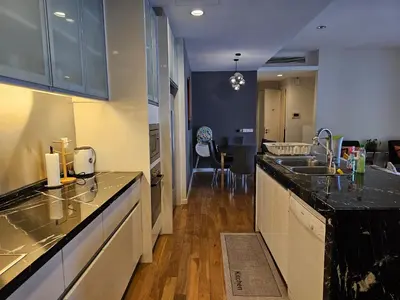 a kitchen with a sink and a counter top at City Vibe Oasis St Mary Pavilion KLCC 3Bed6pax in Kuala Lumpur