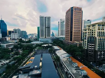 a view of a city with tall buildings at Anggun Residence near KLCC Serviced Suite in Kuala Lumpur