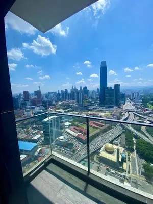 a view of the city from the top of a building at TOP FLOOR 3BR apartment in KL for 6Pax in Kuala Lumpur
