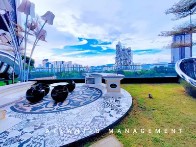 a group of chickens sitting on top of a table at Arte Mon Kiara MK3 Royal Stylist Apartment, Walking Distance to Publika in Kuala Lumpur