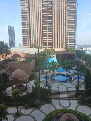 an aerial view of a resort with tall buildings at Jalan imbi Suites At Times Square KL in Kuala Lumpur