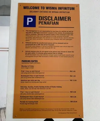a sign that is on a wall with at COL 25B KLCC Infinity Pool View Studio in Kuala Lumpur