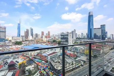 a view of a city skyline with tall buildings at Continew TRX Corner 2-BR, 2 Balconies City Views in Kuala Lumpur