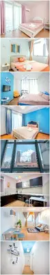 a series of photos of a room with a television at My home at Kuala Lumpur in Kuala Lumpur