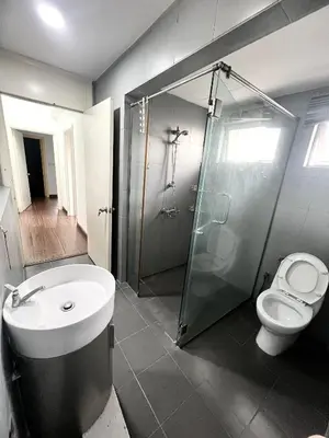 a bathroom with a shower and a toilet and a sink at Superior Seri Maya Kuala Lumpur in Kuala Lumpur