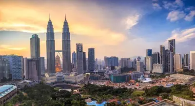 a view of a city with tall skyscrapers at Le Apple Boutique Hotel Bukit Bintang in Kuala Lumpur