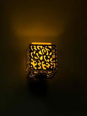 a lamp with a black and yellow pattern on it at Taragon Bukit Bintang City Centre in Kuala Lumpur