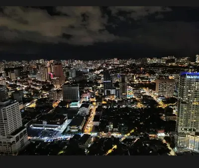 a view of a city at night at KIcc view residences by the colony in Kuala Lumpur