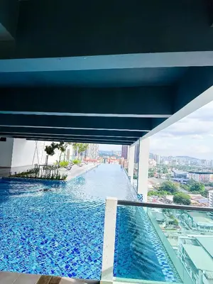 a view of a large swimming pool on a building at The Nest Residensi 357 Jalan Genting Kelang, Setapak KL by Idealhub in Kuala Lumpur