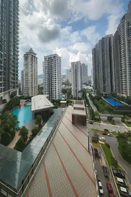 a view of a city with tall buildings at Elegant 1BR in OOAK Suites, Mont Kiara KL - Walk to Malls & Dining in Kuala Lumpur