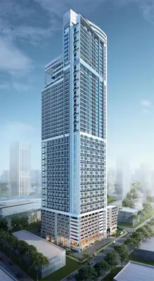 a rendering of a tall building in a city at The Luxe by Infinitum KLCC by CASABELLESTAY in Kuala Lumpur