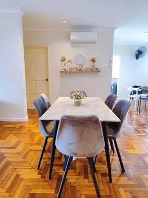 a dining room with a table and chairs at Newly Reno Wisma Cosway Pavilion KLCC Bukit Bintang in Kuala Lumpur