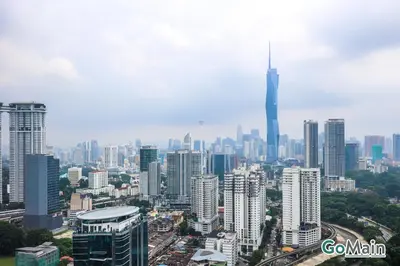 a view of a city with a lot of buildings at Skypool with KLCC View - KL Sentral Riveria City Suite Near KL City Centre KLCC in Kuala Lumpur
