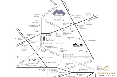 a map of the ways of the ways of the way of the world at The Mews KLCC, Five Senses in Kuala Lumpur