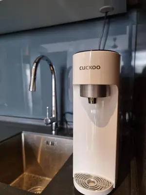 a coffee maker sitting on a counter next to a sink at Scarletz Suites KLCC by De Harlequins Suite in Kuala Lumpur