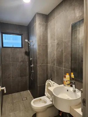 a bathroom with a toilet and a sink at Astoria 4r3b 5minsklcc bathtub waterfilter newcondo bigbalcony in Ampang
