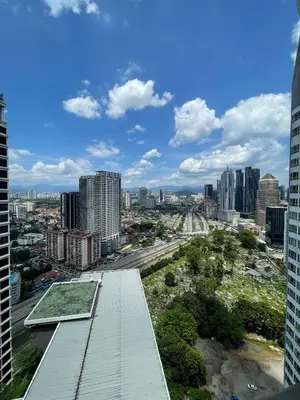 a view of a city with tall buildings at SP Home At Mercu Summer Suites in Kuala Lumpur