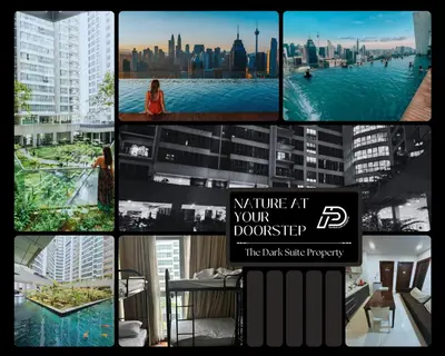 a collage of different photos of a city at Best View Hostel Regalia KLCC in Kuala Lumpur