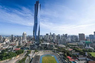 an aerial view of the burj khalifa skyscraper at KL Panorama in Kuala Lumpur