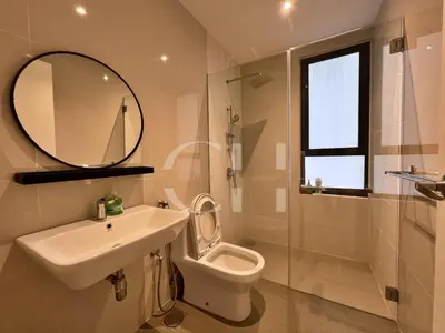 a bathroom with a sink and a toilet and a mirror at KL Cheras at The Continew 5 pax in Kuala Lumpur