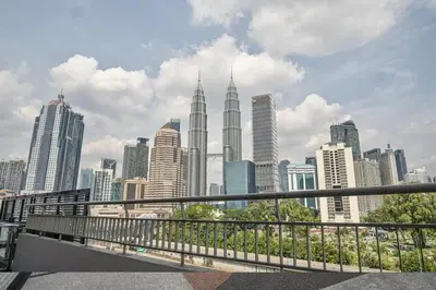 a view of a city skyline with tall buildings at Home away from home near KLCC in Kuala Lumpur