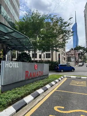 a hotel rammadi sign in front of a building at Stylish Studio in ChangKat in Kuala Lumpur