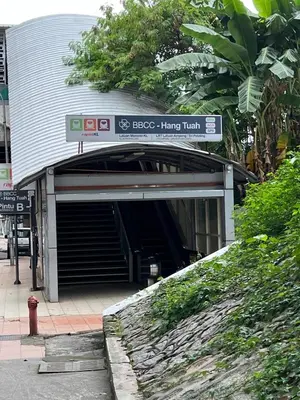 a entrance to a parking garage with a parking meter at Spacious and Inviting casa Residence in Kuala Lumpur
