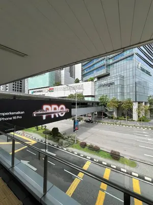 a view of a city street from a building at Convenient KLCC in Kuala Lumpur