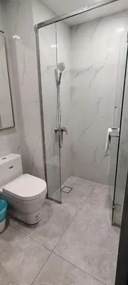 a bathroom with a shower and a toilet at KLCC Agile Residences By Bukit Bentang Pevilion With Trx in Kuala Lumpur