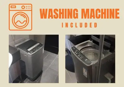 a picture of a washing machine in a bathroom at The Teak - Bangsar Trade Centre in Kuala Lumpur