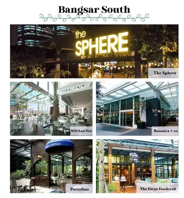 a collage of four pictures of a store at The Benton - Bangsar Trade Centre in Kuala Lumpur