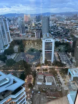 an aerial view of a city with tall buildings at URBAN SKY HOME NEAR KLCC Complementary Breakfast in Kuala Lumpur