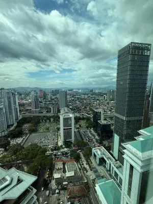 an aerial view of a city with buildings at URBAN SKY HOME NEAR KLCC Complementary Breakfast in Kuala Lumpur