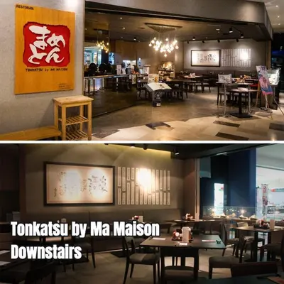 a restaurant with tables and chairs and a sign that reads translate by ma malcolm at Publika Mont Kiara City View Suite - 8KM to KLCC in Kuala Lumpur