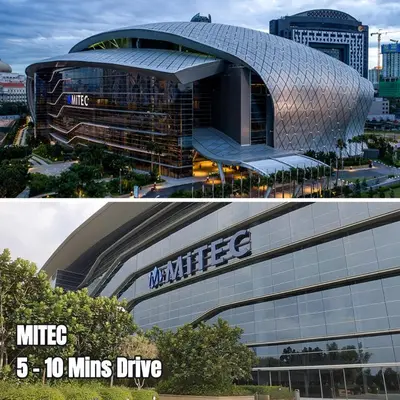 two pictures of a building with a mercedes benz at The Signature Residence at Sri Hartamas - 2 pax in Kuala Lumpur