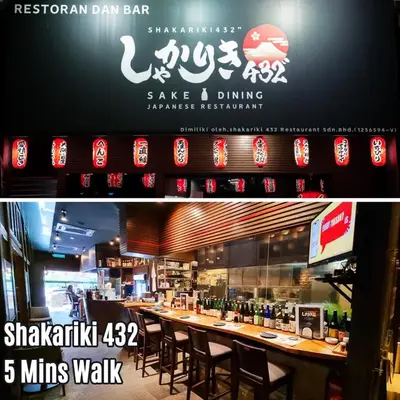 a sign for a restaurant with a long bar at The Signature Residence at Sri Hartamas - 2 pax in Kuala Lumpur