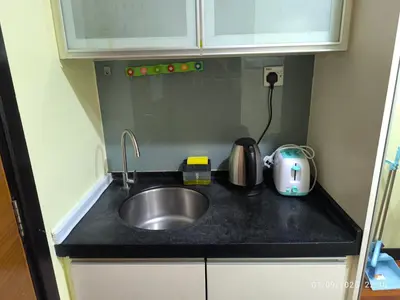a kitchen counter with a sink and a toaster at 0267 Sweet Home-Casa Residency 1R 1B in Kuala Lumpur