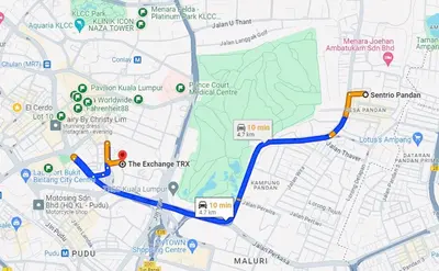 a map of the dancing fix at Sentrio Pandan KL KLCC View Kuala Lumpur 37 in Kuala Lumpur