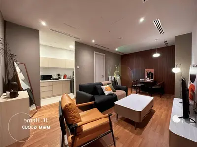 a living room with a couch and a table at Binjai 8Premium KL city Walkabke to KLCC By MWM in Kuala Lumpur