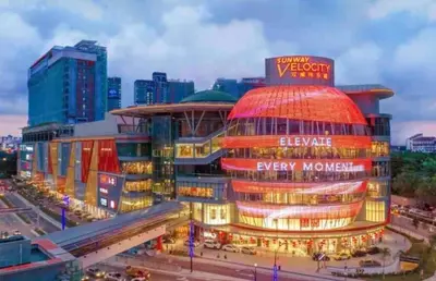 a large building with a sign on the side of it at Sunway Velocity in Kuala Lumpur